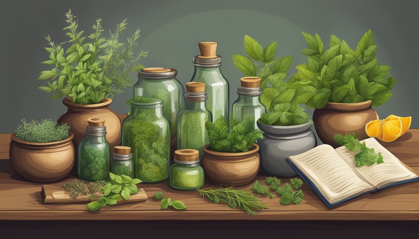 A collection of herbal remedies for caregivers.
