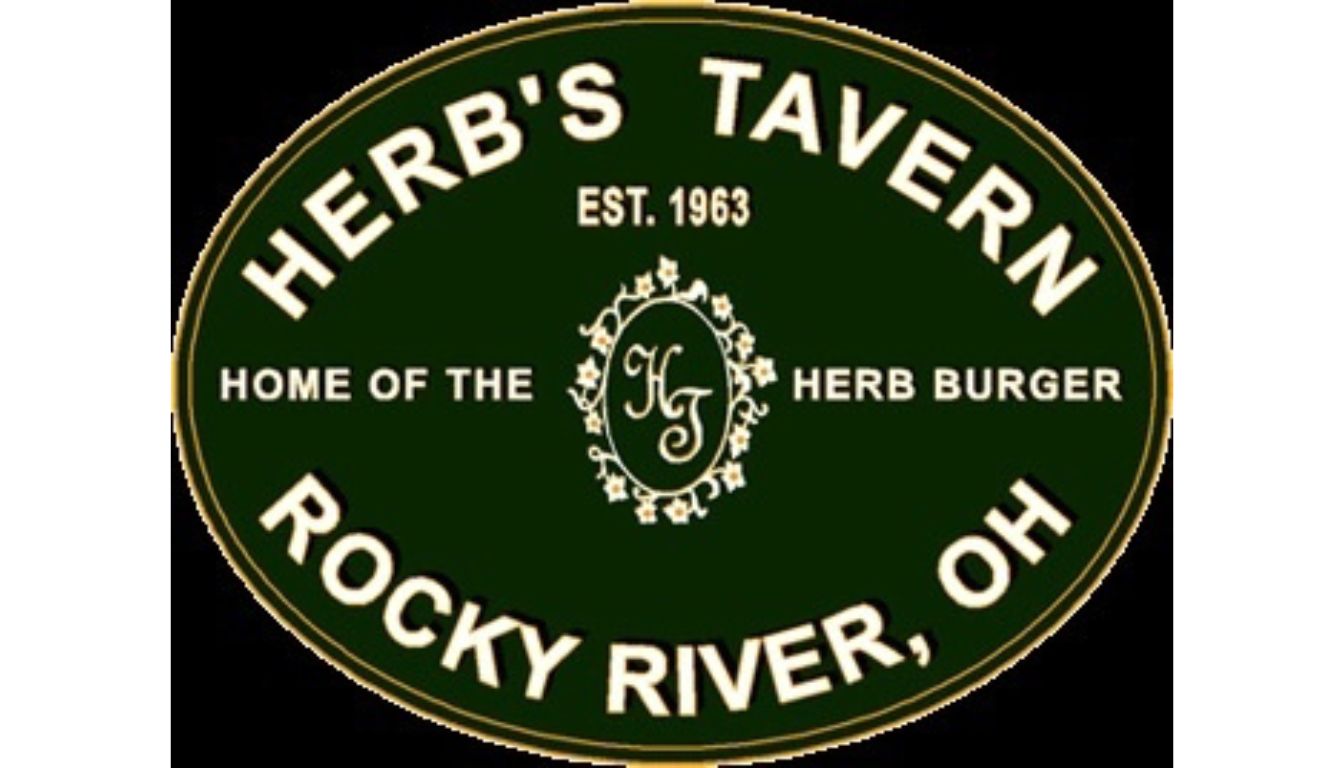 Logo of Herb's Tavern in Rocky River, Ohio, established in 1963, home of the Herb Burger.