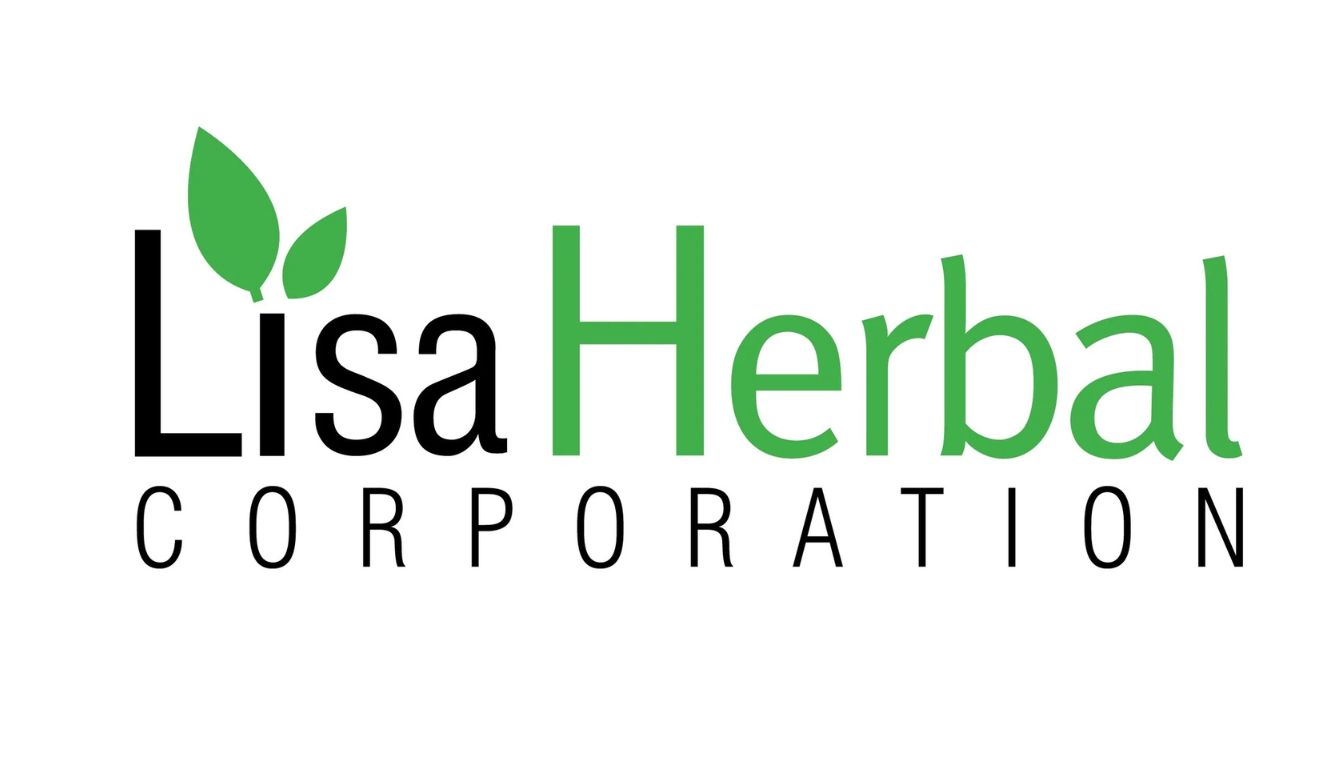 Lisa Herbal Corporation logo with green leaf design above the letter 'i', symbolizing natural and plant-based wellness solutions.