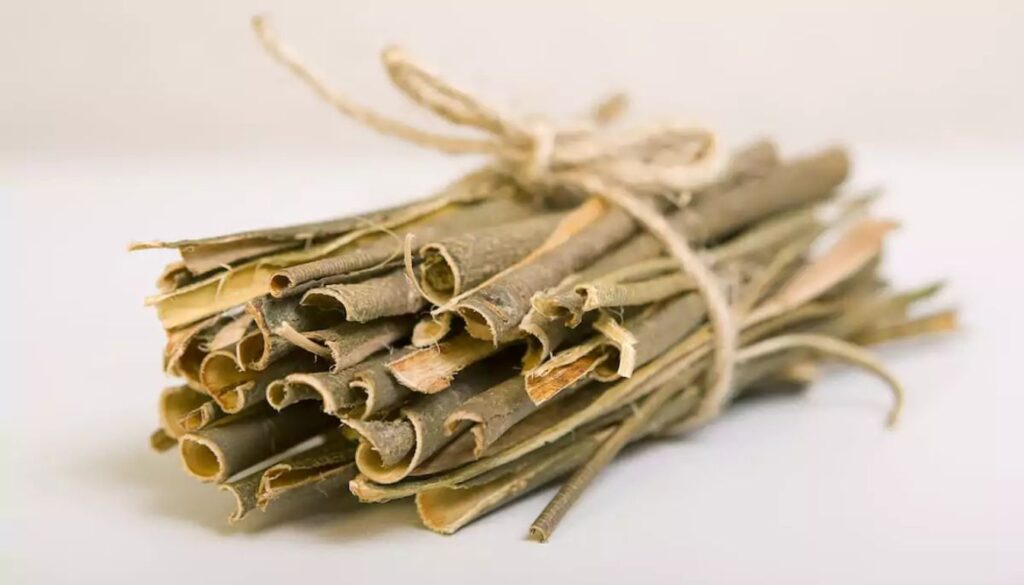 A curated display of Dab Herb Makeup products, including organic powders, lip tints, and cream-based cosmetics, arranged with botanical illustrations and flower petals to highlight their natural and vegan ingredients.