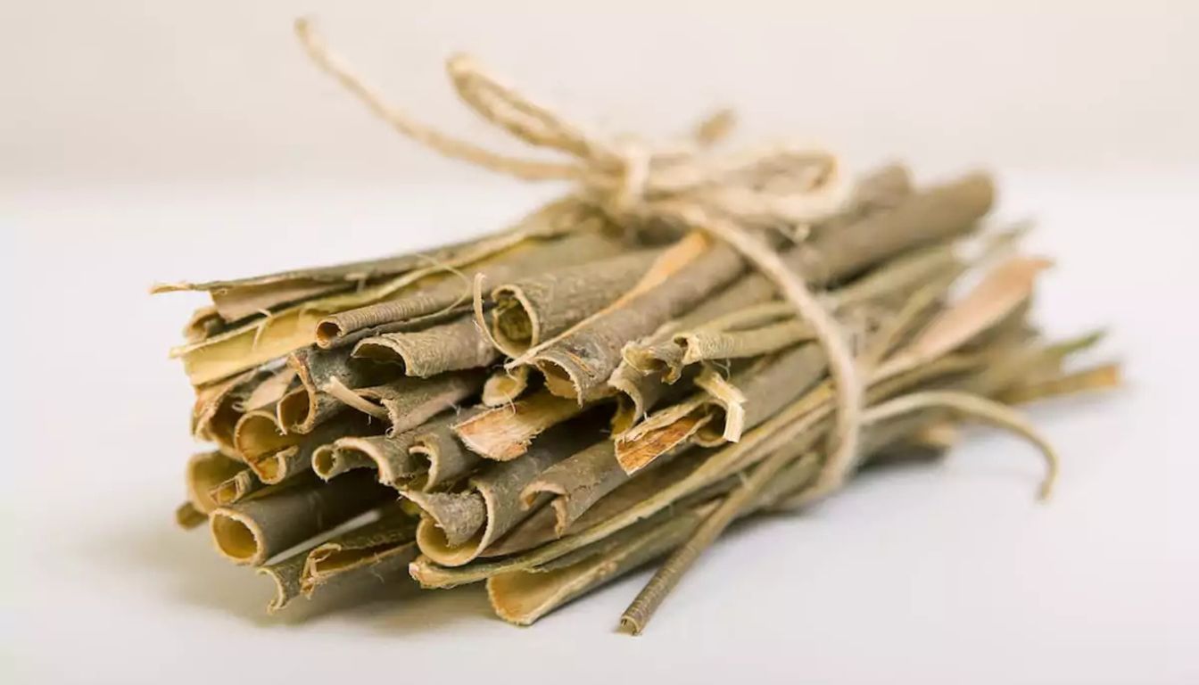 A curated display of Dab Herb Makeup products, including organic powders, lip tints, and cream-based cosmetics, arranged with botanical illustrations and flower petals to highlight their natural and vegan ingredients.