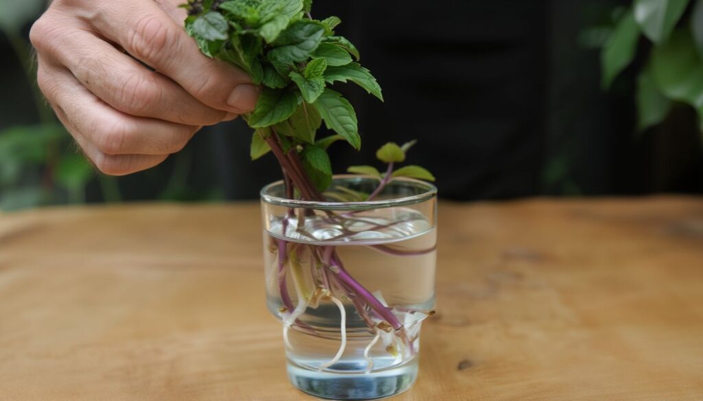 Propagating Mint Cuttings