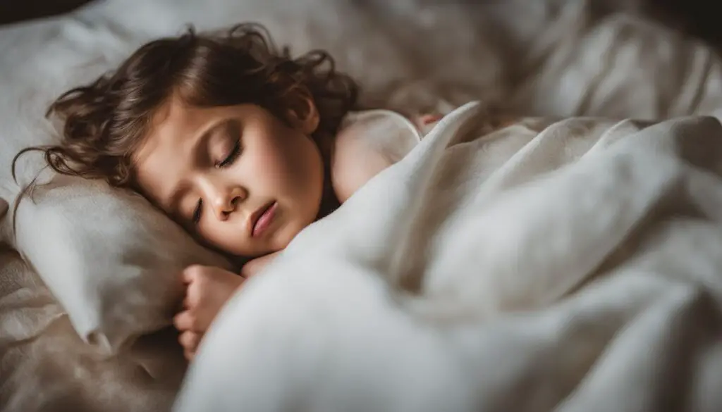 A person lying in bed covered with a white blanket, symbolizing rest and relaxation.