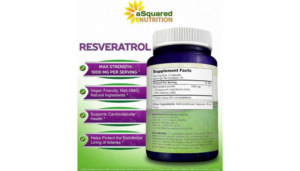 100% Natural Resveratrol 1000mg Max Strength Review