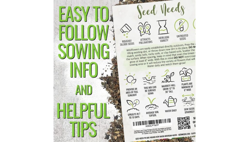 Wildflower Butterfly and Hummingbird Seed Mix 2oz Review