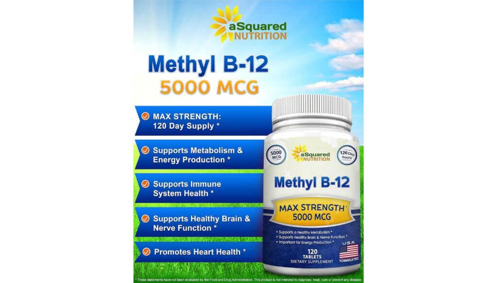aSquared Nutrition Vitamin B12-5000 MCG Review