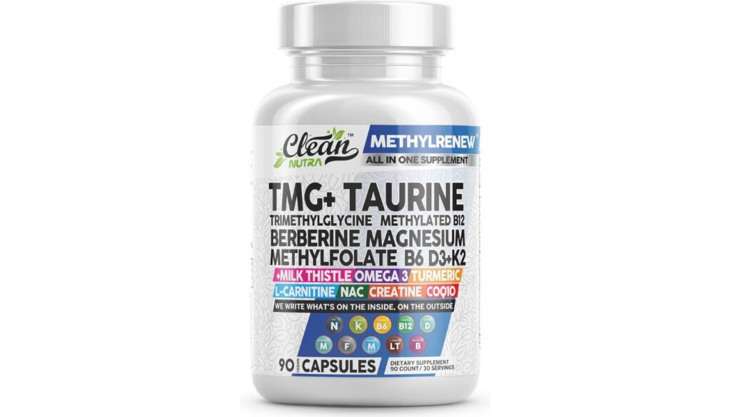 Clean Nutra MethylRenew bottle with TMG, methylated B vitamins, and detox-supporting nutrients