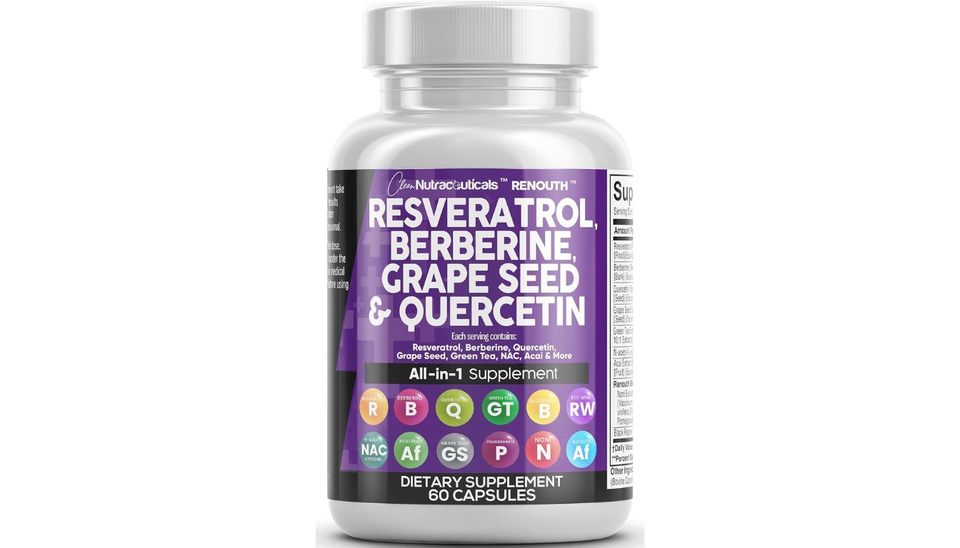 Clean Nutraceuticals RENOUTH supplement with resveratrol and NAD-boosting ingredients
