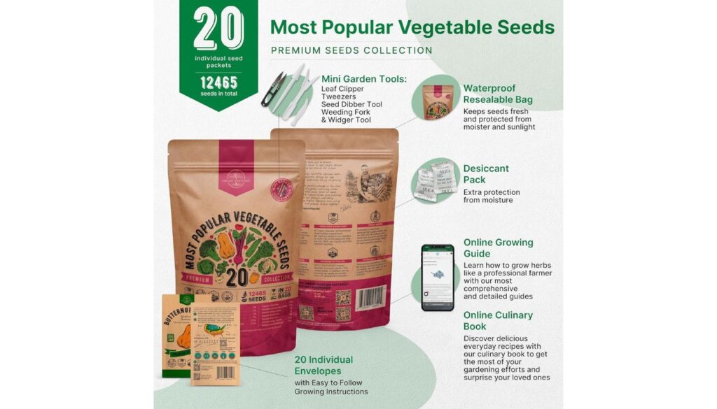 Heirloom 20 Vegetable Seeds Variety Pack Review