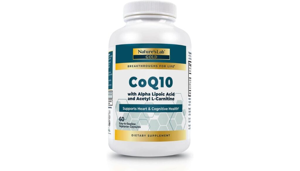 Nature's Lab Gold CoQ10 supplement with alpha lipoic acid and acetyl L-carnitine