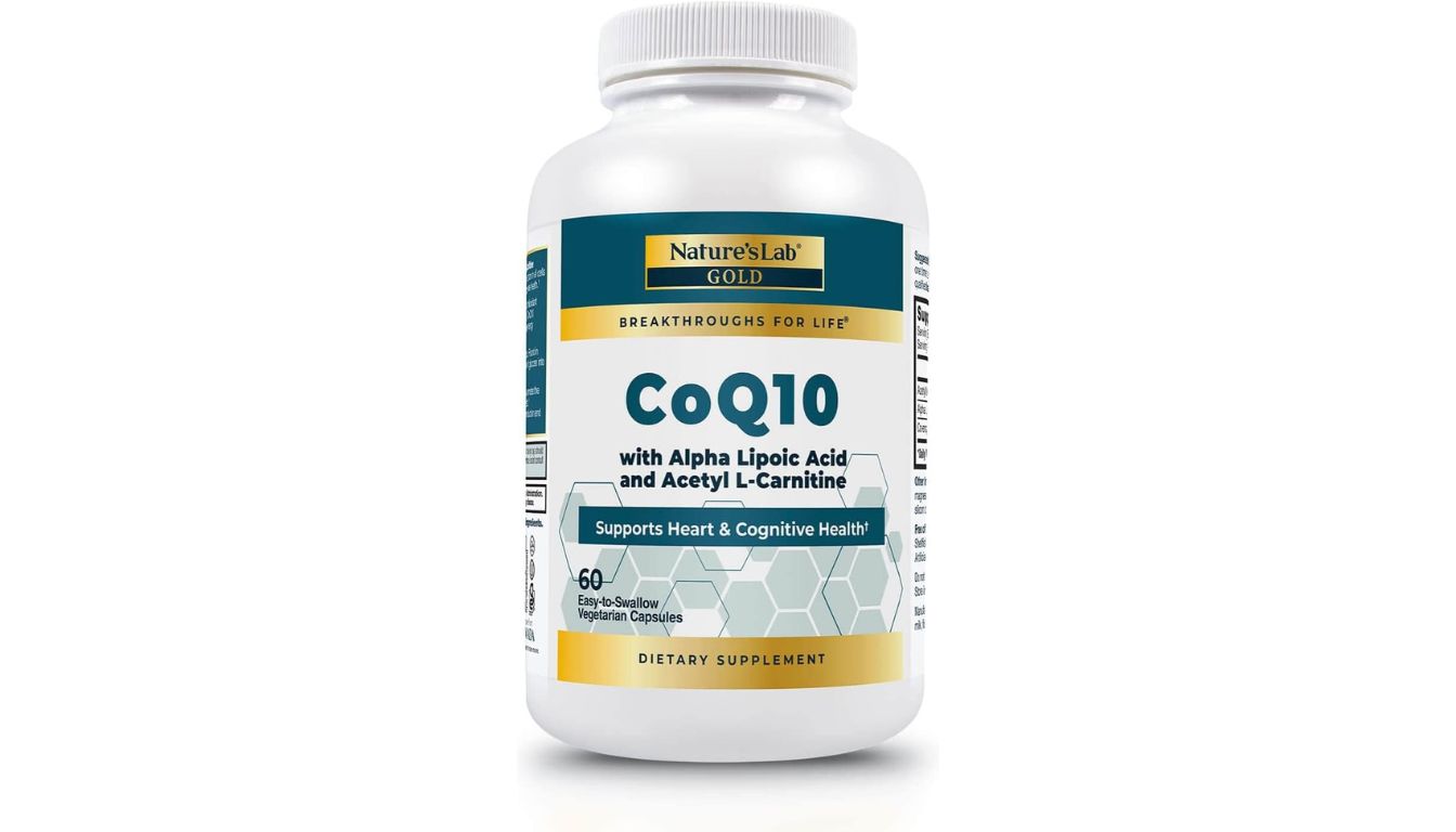 Nature's Lab Gold CoQ10 supplement with alpha lipoic acid and acetyl L-carnitine